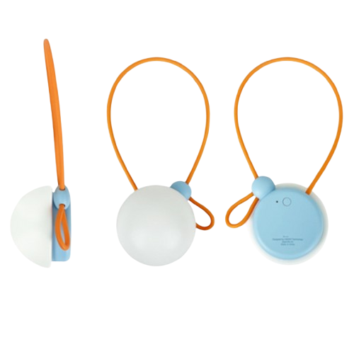 The Snuggo device from the side, front and back